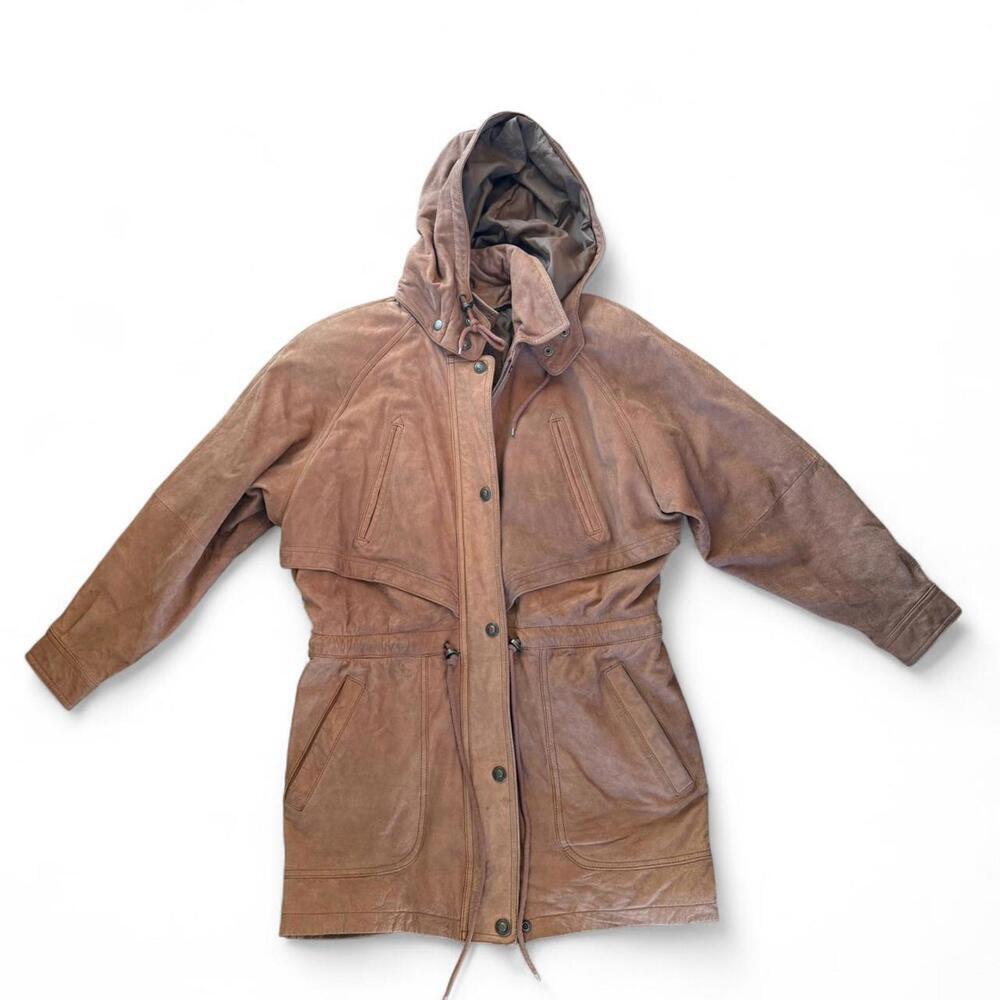 100% leather vintage brown jacket - Picture 7 of 8